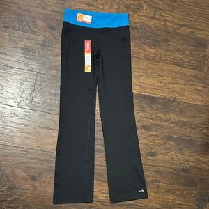 Champion Black Flare Pants with Blue Waistband